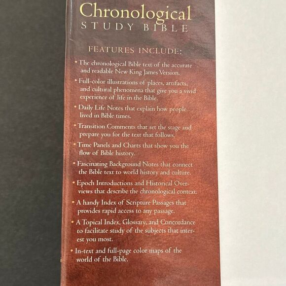 Chronological Study Bible NKJV New King James Version Thomas Nelson Hardcover - Picture 3 of 8